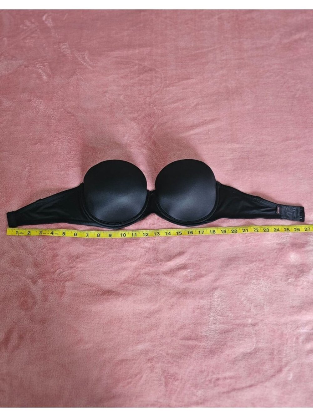 VICTORIA'S SECRET PINK black push-up bra 34DD PRE OWNED - Picture 3 of 11